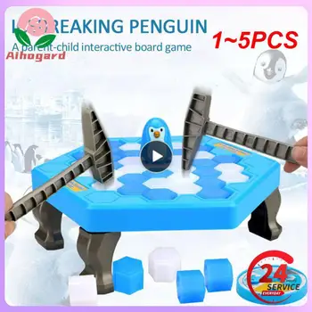 1-5 шт. мини-спасите пингвина, разбивающего лед, Отличная семейная забавная настольная игра, детские игрушки-подарки, из-за которых пингвин падает