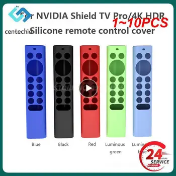 1 ~ 10ШТ силиконовых чехлов, удобных для кожи, для пульта дистанционного управления NVIDIA Shield TV, силиконовый противоударный чехол с открывающимся верхом, мягкий моющийся