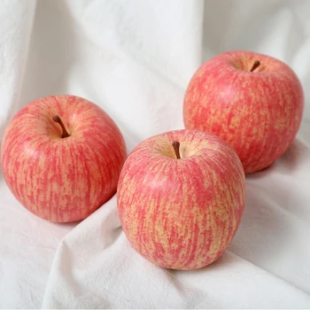 1 шт. Искусственная фруктовая пена, искусственное красное яблоко, используемое в витрине фруктового магазина, украшении семейных вечеринок.