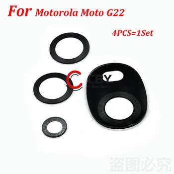 10 компл. для Motorola Moto G22 Стеклянная крышка объектива камеры заднего вида с защитной наклейкой