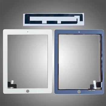 10 шт./лот Сенсорный экран для iPad 2 A1395 A1396 A1397 Дигитайзер Сенсорная стеклянная панель с клеем