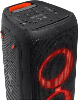 100% Partybox 310 - портативная колонка для вечеринок с долговечным аккумулятором, мощным звуком JBL и захватывающим световым шоу, черный
