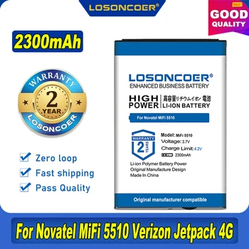 100% Оригинальный LOSONCOER НОВЫЙ Аккумулятор емкостью 2300 мАч Для NOVATEL WIRELESS Mifi 500 LTE 5510 5510L 5580 M100 40115126-001 DC130318BA1Y
