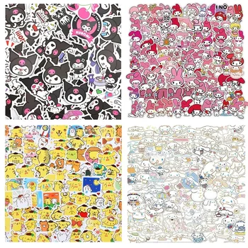 15ШТ/30ШТ/50ШТ Sanrio DIY Наклейки Аниме Фигурка Hello Kitty Kuromi Cinnamoroll Сумка/файл/стена/Наклейка Для мотоцикла Оптом