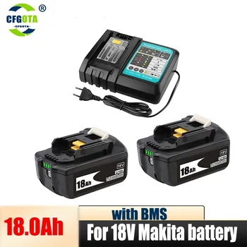 18V 18.0Ah Аккумуляторная Батарея 18000mah LiIon Аккумуляторная Батарея Замена Электроинструмента Батарея для MAKITA BL1860 BL1830 + Зарядное Устройство 3A