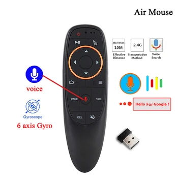 2.4G Беспроводная Мини-Клавиатура с Гироскопом G10 Voice Remote Control Air Mouse G10S IR Learning для Android box X88 h96 MAX V10