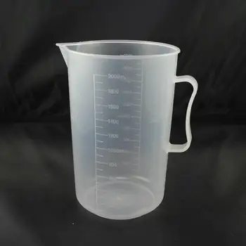 2000 мл, Мерный стаканчик из полипропилена, набор инструментов для измерения жидкости для лабораторных тестов