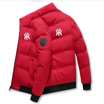 2023 Новая одежда Больших мужчин корейского бренда, теплая осенне-зимняя хлопковая куртка, теплая Удобная утепленная куртка с подкладкой