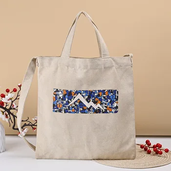 2024 Новых холщовых сумок, сумка для хранения в корейском стиле, холщовые сумки для покупок, модный классический мешок высокого внешнего вида.