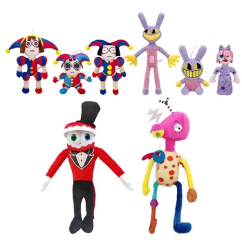23 шт. Удивительные цифровые цирковые плюшевые игрушки Pomni и Jax Plushie Doll, милые мягкие игрушки, День рождения животных для детей, Рождество для детей