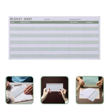 50 листов бюджетных ведомостей Удобные карточки для записи бюджета Папка для бюджетного планировщика Бюджетные ведомости