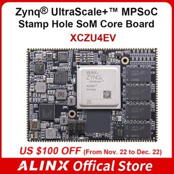 ALINX SoM M4EV: Система Xilinx Zynq UltraScale + MPSOC AI XCZU4EV SoM на отверстии для штамповки модуля