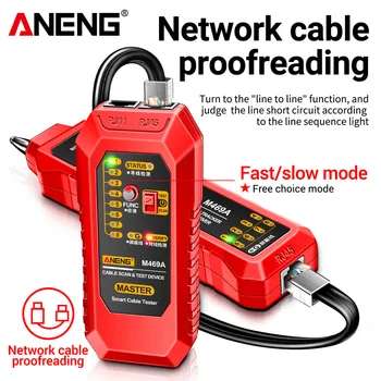 ANENG M469A Smart Network Cable Tester RJ45 RJ11 LAN Cable Tester Finder Wire Tracker Receiver Сетевой инструмент Для ремонта сети