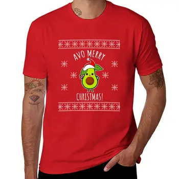 Avo Merry Christmas - футболка с авокадо в подарок на Рождество, летние топы, мужские забавные футболки