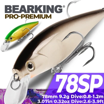 Bearking-рыболовная приманка, рыболовные снасти, perfect action, гольян, 5 цветов на выбор, 78 мм, 9,2 г, 0,8-1,2 м, новая модель