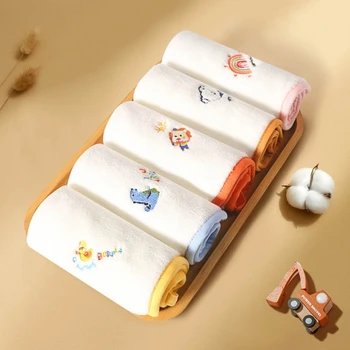 D7WF коралловое полотенце для вытирания Квадратная салфетка для рук для новорожденных малышей 30 см