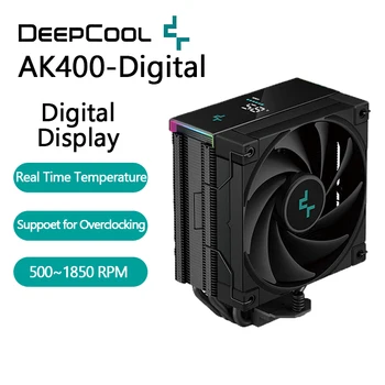 DEEPCOOL AK400 Цифровой Дисплей CPU Air Cooler 4 heatpipe Игровые Аксессуары для ПК Охлаждающий Радиатор для LGA1700 1200 115X AMD AM4 AM5