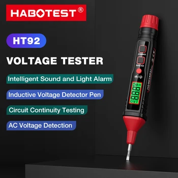 HABOTEST HT92 Цифровой тестер напряжения AC12-300V Бесконтактный тестовый карандаш-искатель цепи Интеллектуальный индукционный детектор напряжения