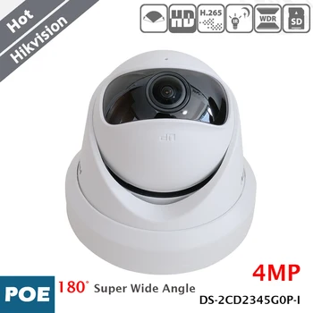 Hikvision 4-Мегапиксельная Камера безопасности 180 ° Сверхширокоугольная IP-камера Для исправления искажений Интеллектуальное Распознавание лиц DS-2CD2345G0P-I IP-системы