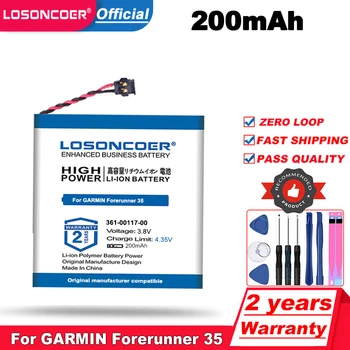 LOSONCOER 200mAh 361-00117-00 Аккумулятор для Смарт-часов GARMIN Forerunner 35 Approach S40 Vivoactive 4S Battery