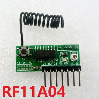 RF11A04 3-5 В 433 МГц 4-Канальный Модуль Декодирования Беспроводной Радиочастотный Приемник Плата Задержки для EV1527 PT2262 SC2262 Реле дистанционного управления дверным датчиком