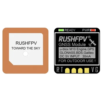 RUSHFPV GNSS Mini M10 GPS Модуль с Частотой 10 Гц Встроенная Керамическая Антенна для Радиоуправляемого Самолета FPV Freestyle Дроны DIY Запчасти