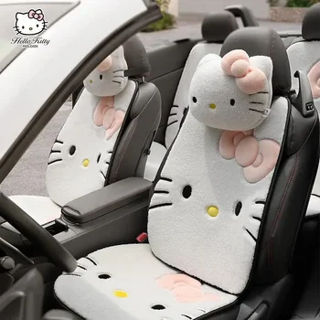 Sanrio kawaii Hello Kitty Войлочная подушка для автокресла Седан внедорожник Аниме Прочная подушка Summ Kitty модная для большинства пятиместных автомобилей