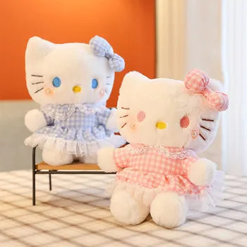 Sanrio Аниме Hello Kitty Кулон Плюшевая игрушка Кукла Сумка Брелок для ключей Милая Кавайная девочка Сердечко Подарок на День рождения