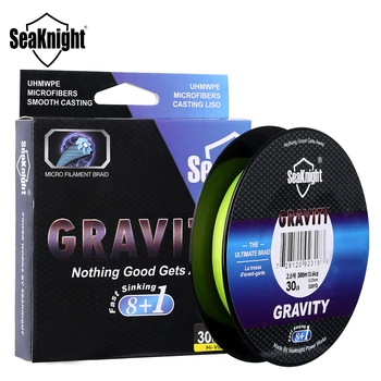 Seaknight Gravity G9 9 Нитей Быстро Тонущей Полиэтиленовой Лески 150м 300м 8 + 1 Сильное Натяжение Плетеной Лески Gtx Fiber