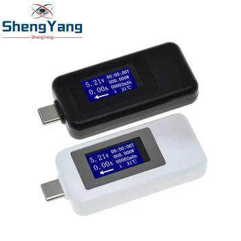 TZT 10 в 1 USB-Тестер Постоянного Тока Type-C, Измеритель Тока 4-30 В, Измеритель Напряжения, Цифровой Монитор, Индикатор Отключения Питания, Зарядное Устройство