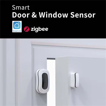 ZigbeeTuya Умный дверной магнит Датчик двери и окна Перезаряжаемый Беспроводной умный дверной и оконный датчик сигнализации Alexa Smart Home