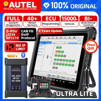 Автомобильный диагностический сканер Autel MaxiCOM Ultra Lite VCMI ECU Programming Coding Tools PK Ultra MS909
