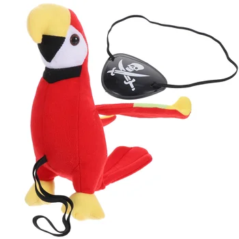 Аксессуары для косплея пирата Плюшевый попугай, мягкая игрушка, аксессуар для выпускного костюма, забавная имитация повязок на глаза