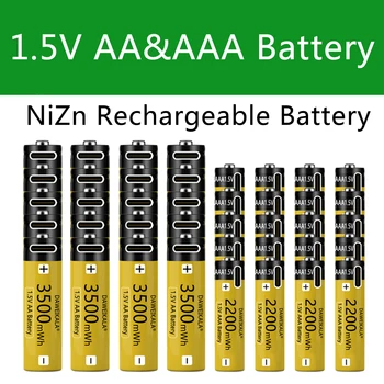 Батарея AA AAA 1,5 В Аккумуляторная батарея AAA AA NiZn Аккумулятор стабильная производительность камеры игрушки легкие батарейки type-C быстрая зарядка
