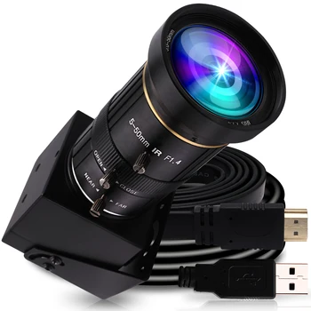 Веб-камера ELP 3840x2160 HDMI USB с прямой трансляцией с 2-кратным цифровым зумом 4K 30 кадров в секунду с варифокальным объективом 3,6-10 мм/2,8-12 мм/5-50 мм