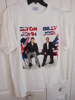 Винтажная рубашка для рок-тура 1995 года с концертом Билли Джоэла Элтона Джона 90-х годов для взрослых, размер XL