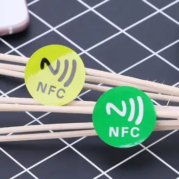 Водонепроницаемые наклейки из ПЭТ-материала, NFC, смарт-клейкие бирки Ntag213 для всех телефонов qiang