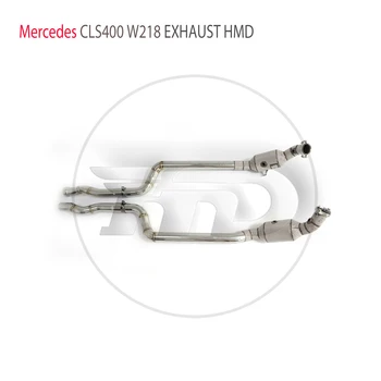 Выпускной узел HMD Высокопроизводительный сливной патрубок для Mercedes Benz CLS400 W218 Автомобильные аксессуары Коллектор каталитического нейтрализатора