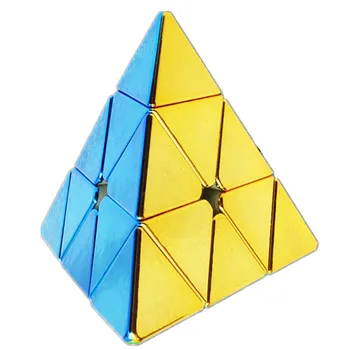 Гальваническая магнитная сила, пирамида 3x3, Волшебный куб, профессиональная головоломка Cubo Magico, игрушки для детей, дети