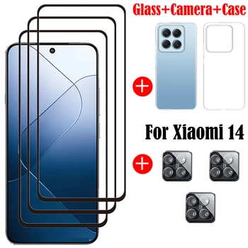 Для Xiaomi 14 Стекло Xiaomi 14 закаленное стекло с полным клеевым покрытием, защитная пленка для камеры Xiaomi 14