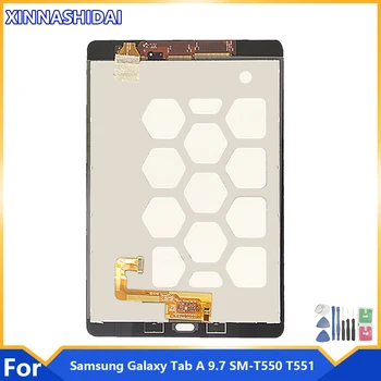ЖК-Дисплей Для Samsung Galaxy Tab A 9.7 SM-T550 T550 T551 T555 Сенсорный Экран Панель Дигитайзер Сенсор Переднее Стекло Сенсорный Экран