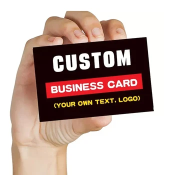 Изготовленный на заказ логотип напечатан горячим тиснением на бумаге 300gsm для печати Черной визитной карточки
