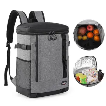 Изолированная сумка для ланча, сумка для пикника, уличная водонепроницаемая коробка для бенто большой емкости, сумка для еды, термоохладитель для продуктов, изоляционный рюкзак