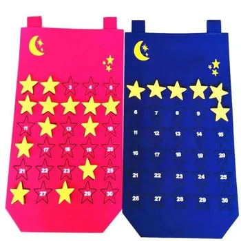 Календарь-подвеска из фетровой ткани, календарь обратного отсчета, детская подарочная подвеска, праздничное культурное украшение мебели