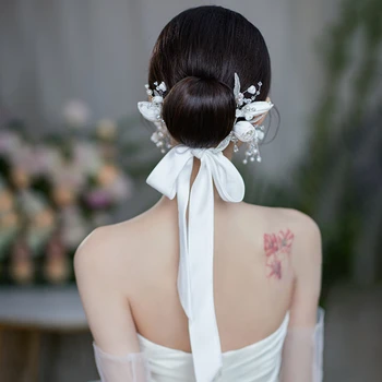 Корейская повязка для волос невесты 