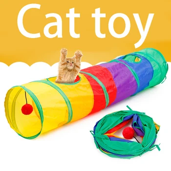 Кошачий туннель, трубка для домашних животных, Складная игровая игрушка для помещений и улицы, игрушки для котенка и щенка для головоломок, обучения прятаться.