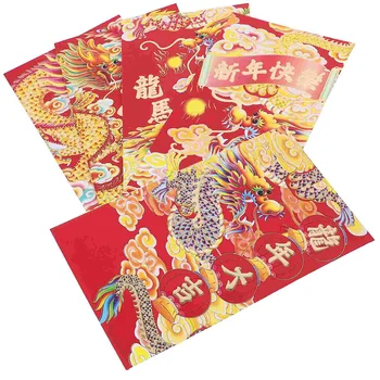Красные конверты в год дракона Хунбао, красные конверты в китайском стиле, новогодние денежные пакеты, счастливые Денежные мешки (смешанный стиль)