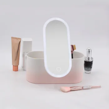 Креативное ручное зеркало для макияжа с заполняющей подсветкой, портативное зеркало для переодевания, светодиодная подсветка, позволяющая свободно вращать зеркало
