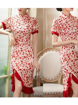 Летняя Новая Милая Одежда Улучшенные Модели Платьев Для девочек Cheongsam Женские Платья В Китайском стиле