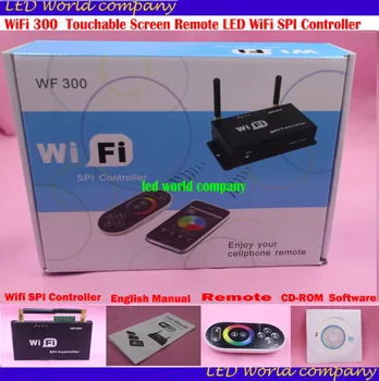 лучшая цена 1 шт WiFi 300 LPD6803 WS2811 WS2801 5050SMD Светодиодная Лента RGB Контроллер Сенсорный Экран Пульт Дистанционного Управления LED WiFi SPI Контроллер